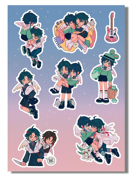 GENSHIN| Xiaoven Angels A5 sticker sheet