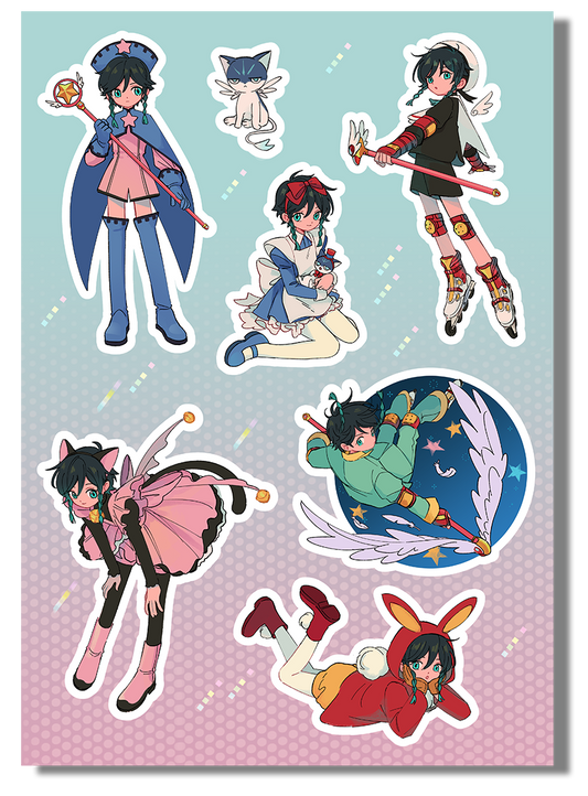 GENSHIN | Cardcaptor Venti A5 sticker sheet
