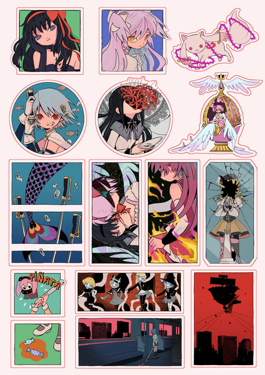 Madoka A5 sticker sheet