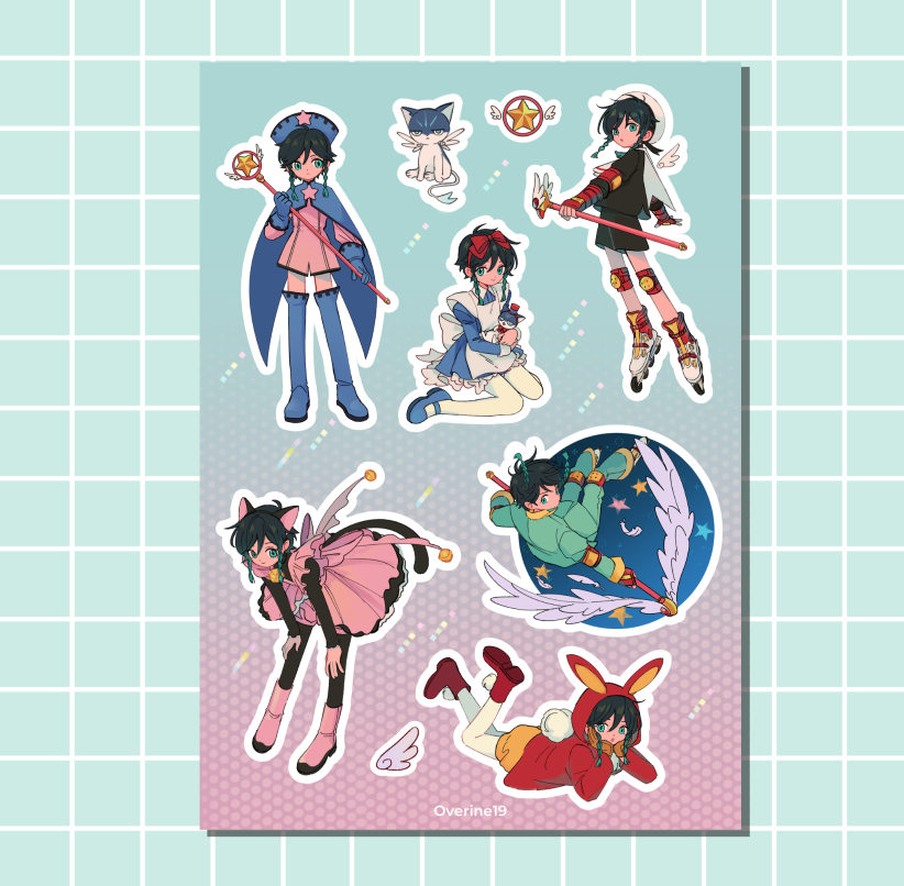 GENSHIN | Cardcaptor Venti A5 sticker sheet